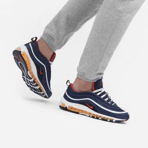 Nike Air Max 97 Midnight Navy Habanero Red (Men 10/Women 11.5)